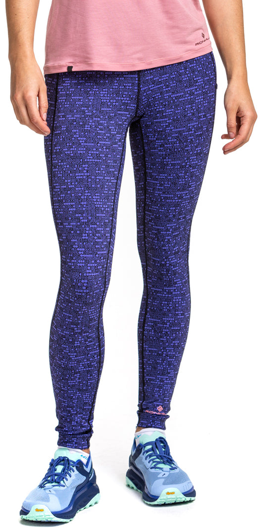 Ronhill Life Deluxe Womens Long Running Tights - Blue