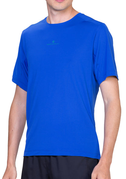 Ronhill Tech Short Sleeve Mens Running Top - Blue