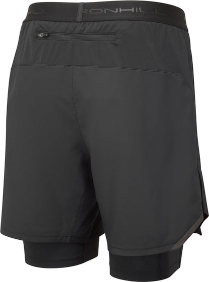 Ronhill Tech 7 Inch Twin 2 In 1 Mens Running Shorts - Black