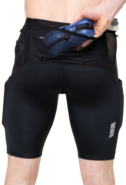 Ronhill Tech All Terrain 10 Inch Mens Short Running Tights - Black