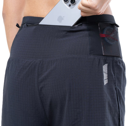 Ronhill Tech All Terrain Twin 2 in 1 Womens Running Shorts - Black