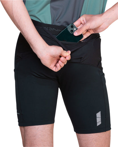 Ronhill Tech All Terrain 8 Inch Stretch Mens Short Running Tights - Black
