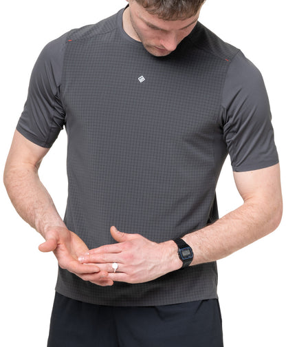 Ronhill Tech All Terrain Short Sleeve Mens Running Top - Grey