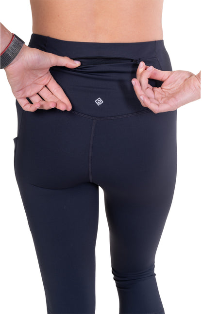 Ronhill Tech Contour Womens 3/4 Capri Running Tights - Black