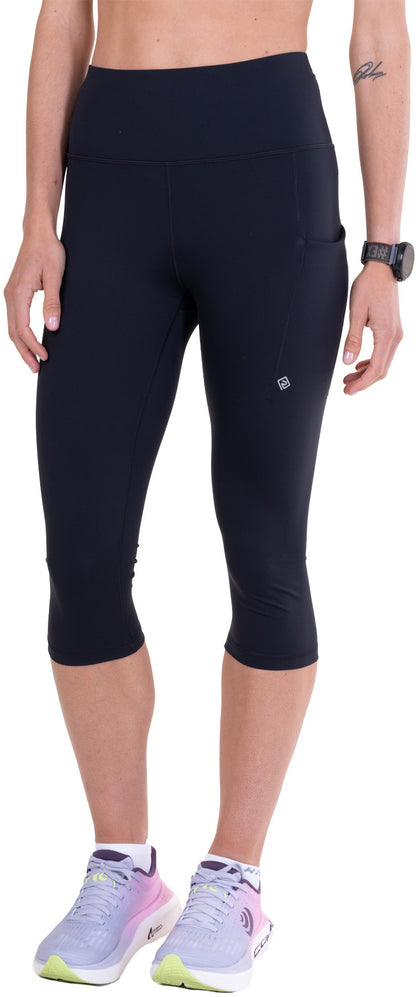 Ronhill Tech Contour Womens 3/4 Capri Running Tights - Black