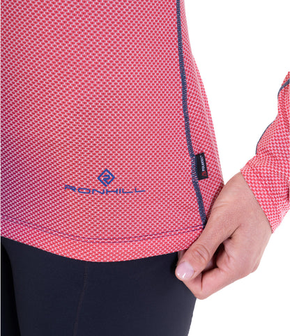 Ronhill Tech Golden Hour Long Sleeve Womens Running Top - Blue
