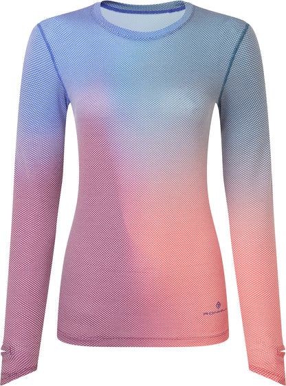 Ronhill Tech Golden Hour Long Sleeve Womens Running Top - Blue