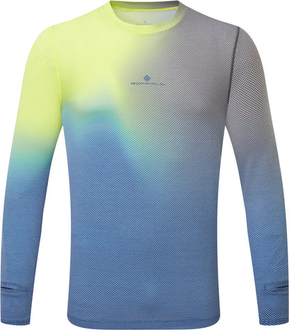 Ronhill Tech Golden Hour Long Sleeve Mens Running Top - Blue
