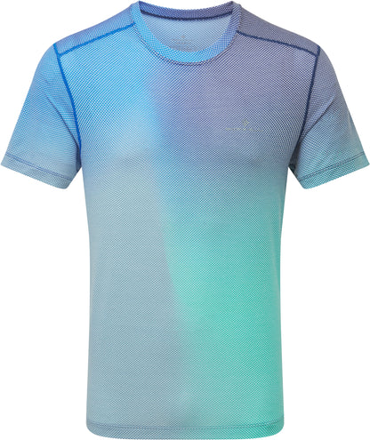 Ronhill Tech Golden Hour Short Sleeve Mens Running Top - Blue