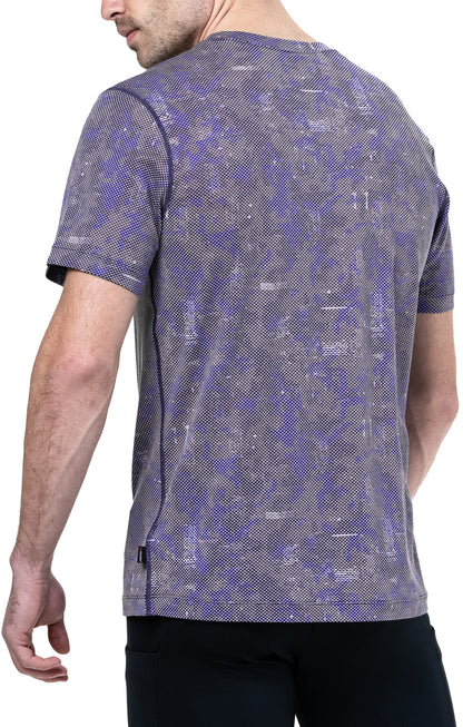 Ronhill Tech Golden Hour Short Sleeve Mens Running Top - Blue