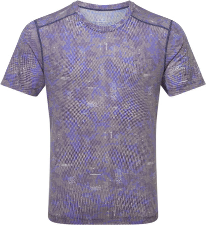 Ronhill Tech Golden Hour Short Sleeve Mens Running Top - Blue