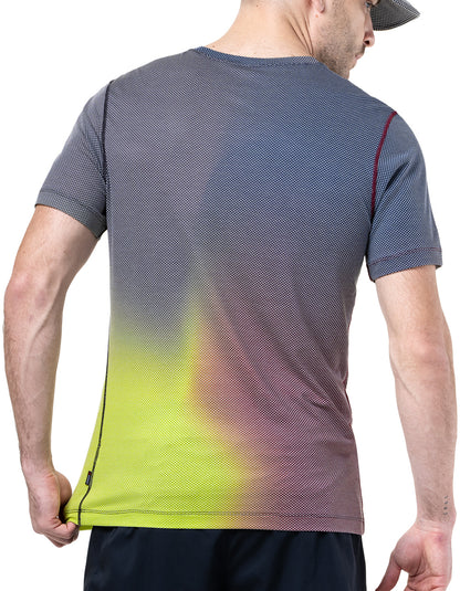 Ronhill Tech Golden Hour Short Sleeve Mens Running Top - Blue