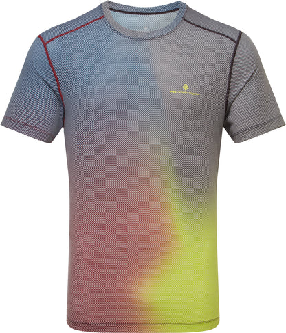 Ronhill Tech Golden Hour Short Sleeve Mens Running Top - Blue