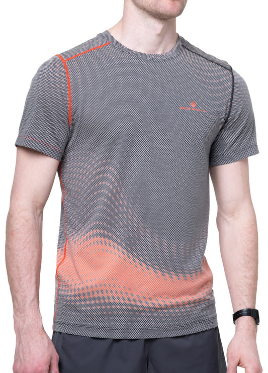 Ronhill Tech Golden Hour Short Sleeve Mens Running Top - Grey