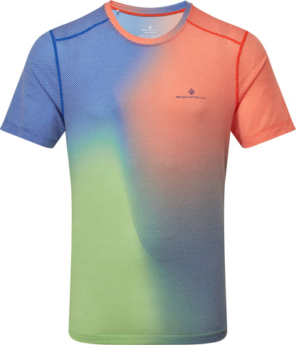 Ronhill Tech Golden Hour Short Sleeve Mens Running Top - Blue