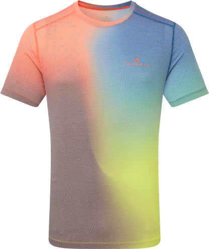 Ronhill Tech Golden Hour Short Sleeve Mens Running Top - Red