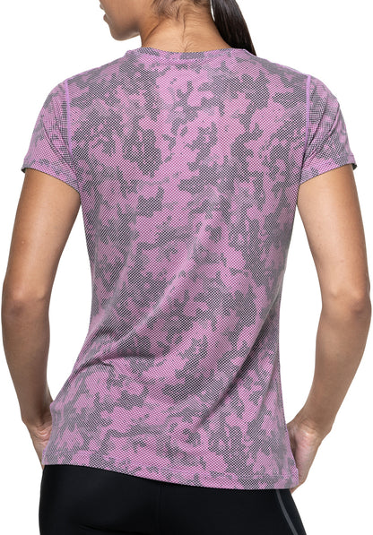 Ronhill Tech Golden Hour Short Sleeve Womens Running Top - Purple