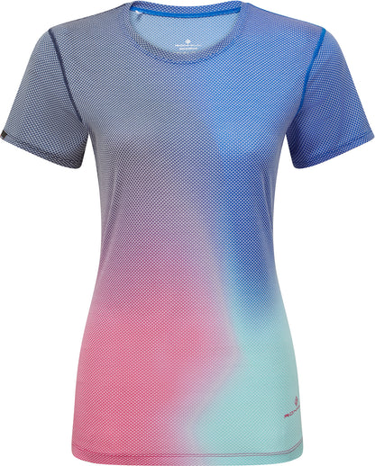 Ronhill Tech Golden Hour Short Sleeve Womens Running Top - Pink