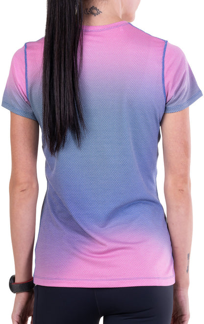 Ronhill Tech Golden Hour Short Sleeve Womens Running Top - Pink