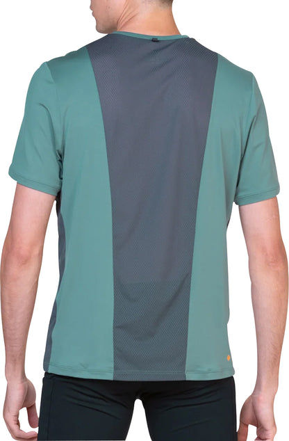 Ronhill Tech Half Zip Short Sleeve Mens Running Top - Green