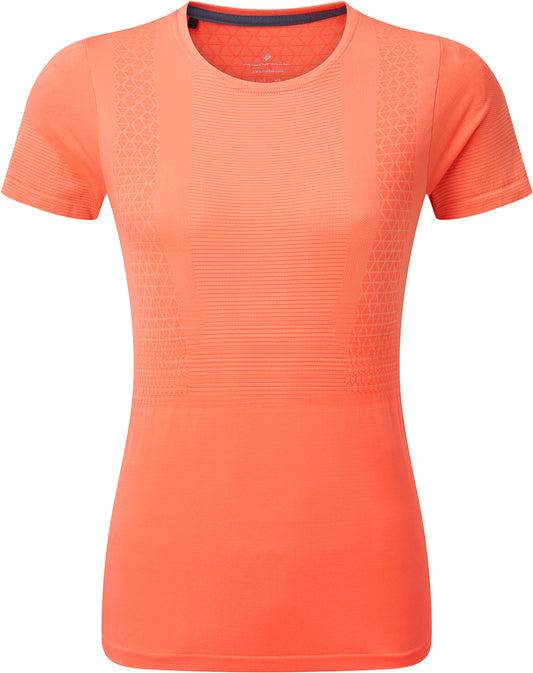 Ronhill Tech Marathon Short Sleeve Womens Running Top - Orange