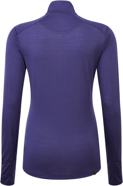 Ronhill Tech Merino Half Zip Long Sleeve Womens Running Top - Blue