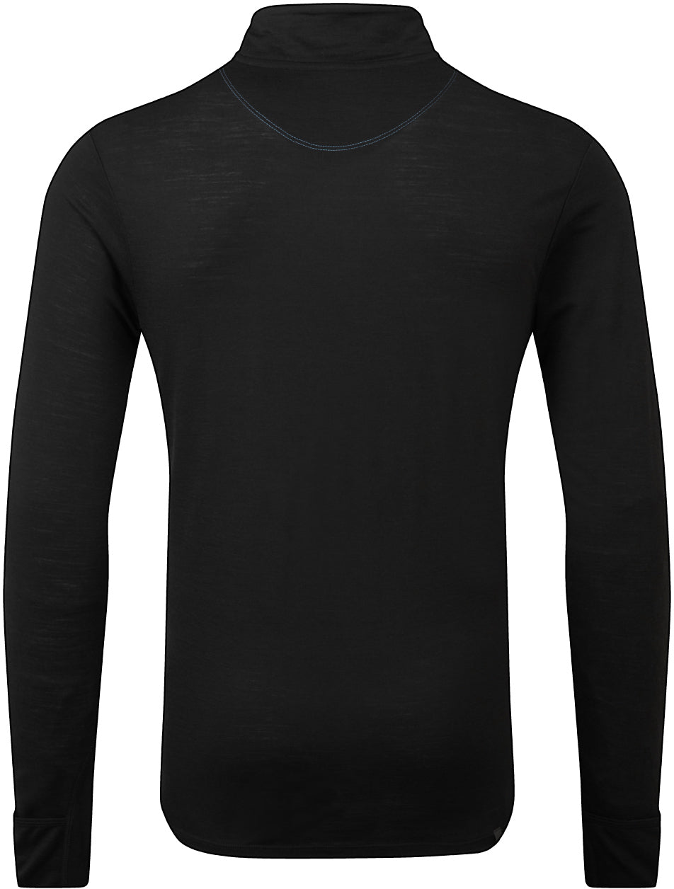 Ronhill Tech Merino Half Zip Long Sleeve Mens Running Top - Black