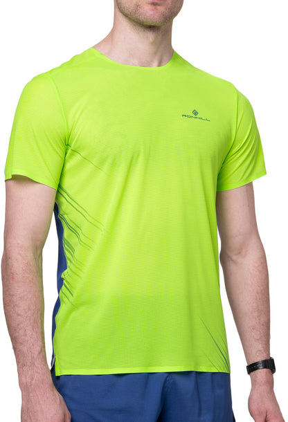 Ronhill Tech Race Short Sleeve Mens Running Top - Green
