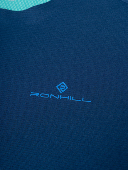 Ronhill Tech Race Short Sleeve Mens Running Top - Blue