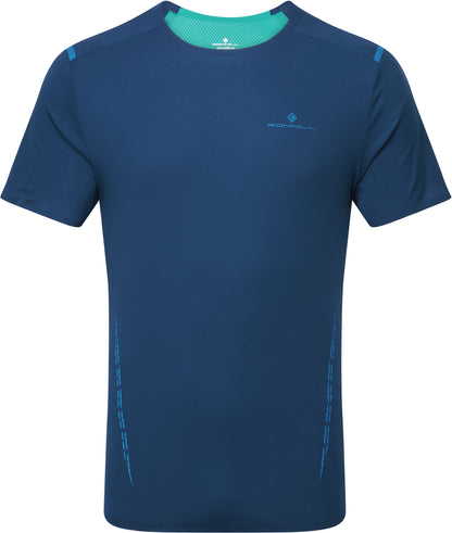 Ronhill Tech Race Short Sleeve Mens Running Top - Blue