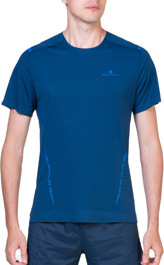 Ronhill Tech Race Short Sleeve Mens Running Top - Blue