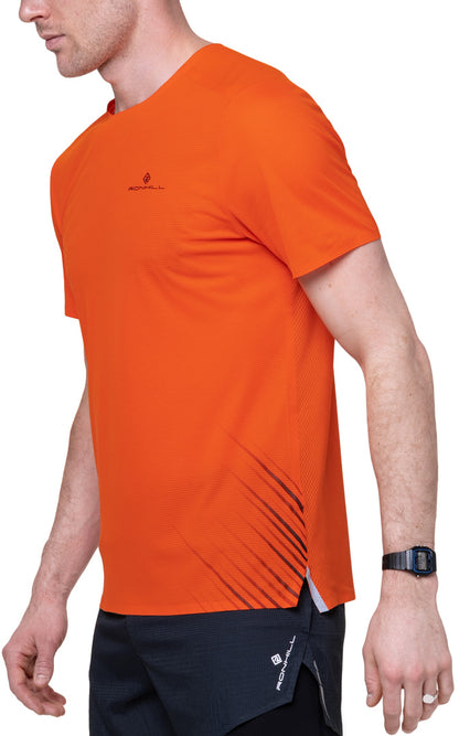 Ronhill Tech Race Short Sleeve Mens Running Top - Orange
