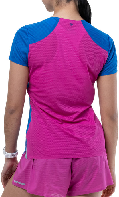 Ronhill Tech Race Short Sleeve Womens Running Top - Blue