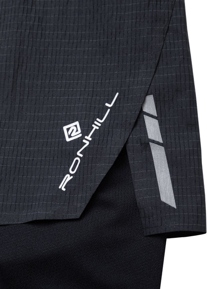 Ronhill Tech Race Twin 2 In 1 Womens Running Shorts - Black