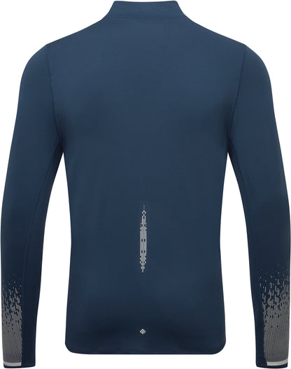 Ronhill Tech Reflect Half Zip Long Sleeve Mens Running Top - Blue