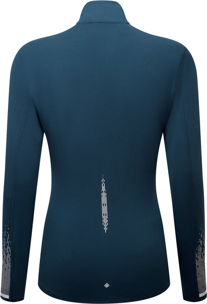 Ronhill Tech Reflect Half Zip Long Sleeve Womens Running Top - Blue