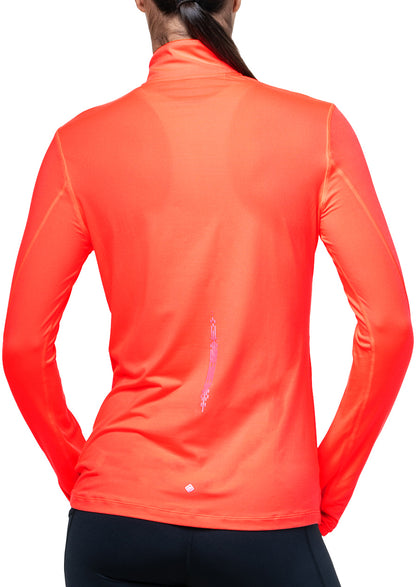 Ronhill Tech Reflect Half Zip Long Sleeve Womens Running Top - Pink