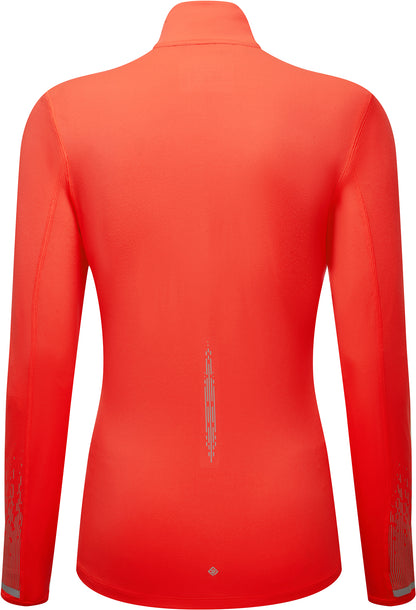 Ronhill Tech Reflect Half Zip Long Sleeve Womens Running Top - Pink