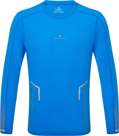 Ronhill Tech Reflect Long Sleeve Mens Running Top - Blue