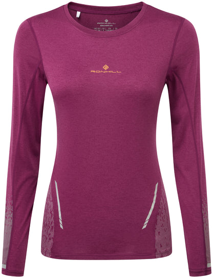 Ronhill Tech Reflect Long Sleeve Womens Running Top - Purple