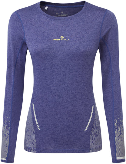 Ronhill Tech Reflect Long Sleeve Womens Running Top - Blue