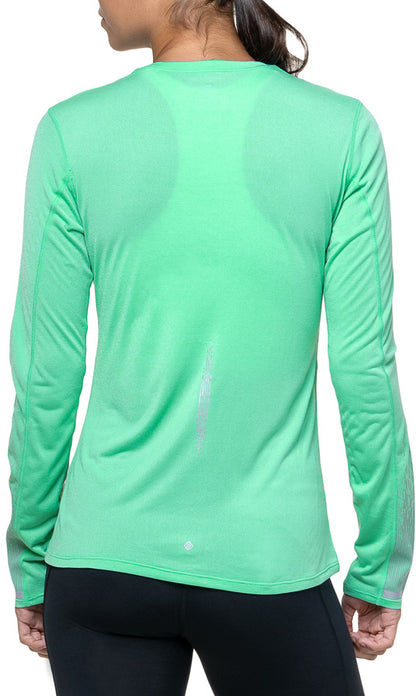 Ronhill Tech Reflect Long Sleeve Womens Running Top - Green