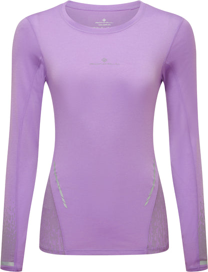 Ronhill Tech Reflect Long Sleeve Womens Running Top - Purple