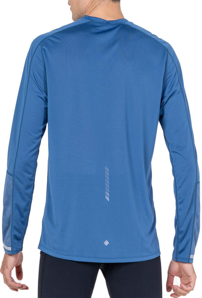 Ronhill Tech Reflect Long Sleeve Mens Running Top - Blue