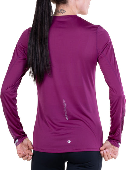 Ronhill Tech Reflect Long Sleeve Womens Running Top - Purple