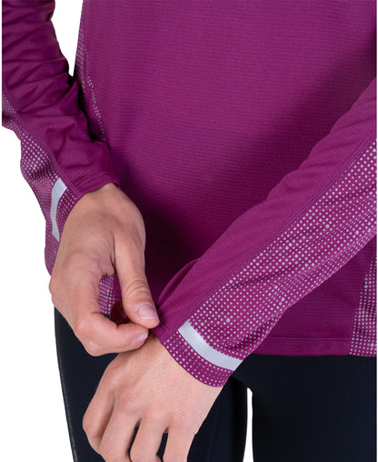 Ronhill Tech Reflect Long Sleeve Womens Running Top - Purple