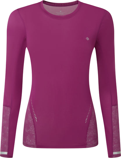 Ronhill Tech Reflect Long Sleeve Womens Running Top - Purple