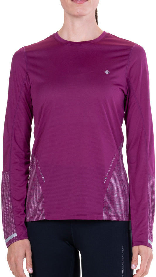 Ronhill Tech Reflect Long Sleeve Womens Running Top - Purple