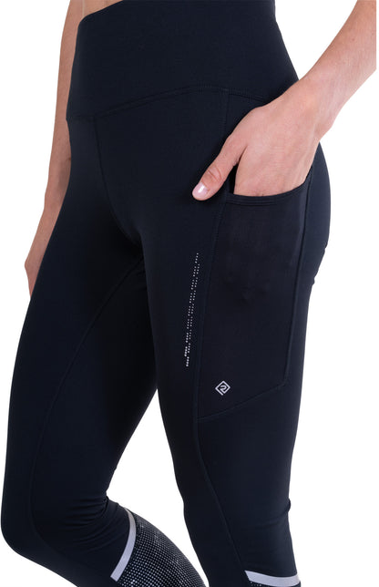 Ronhill Tech Reflect Womens Long Running Tights - Black