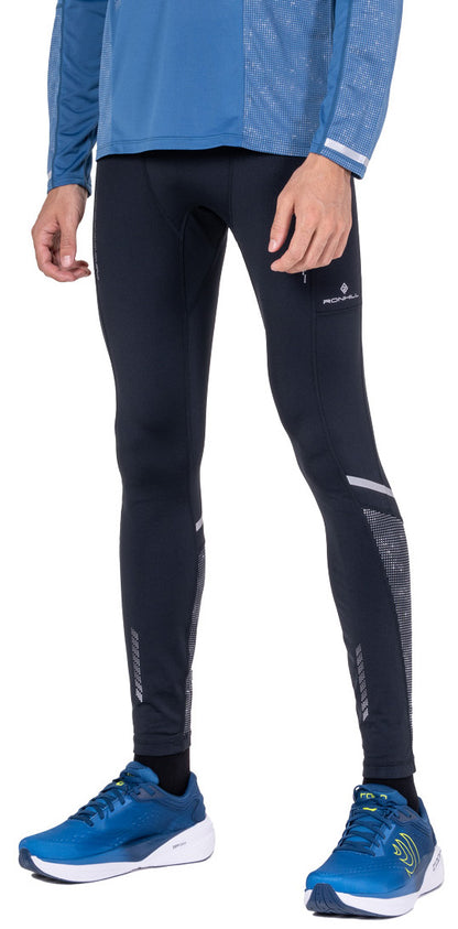 Ronhill Tech Reflect Mens Long Running Tights - Black
